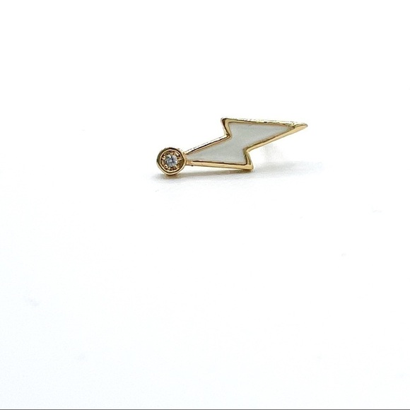 Enamel lightening bolt earrings. - Picture 5 of 6